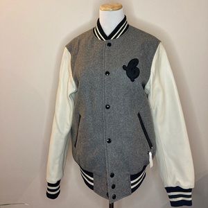Authentic Coach Leather and Wool Varsity Jacket
